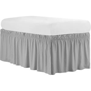 image:imageRuffled Dorm Sized Bed Skirt  Glacier Gray