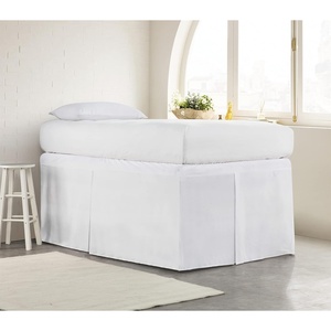 image:imageTailored Dorm Sized Bed Skirt  White