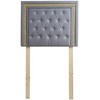 image:imageByourbed Tavira Allure College Dorm Headboard  Alloy with Gold Crystal Border  with Legs