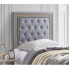 image:imageByourbed Tavira Allure College Dorm Headboard  Alloy with Gold Crystal Border  with Legs